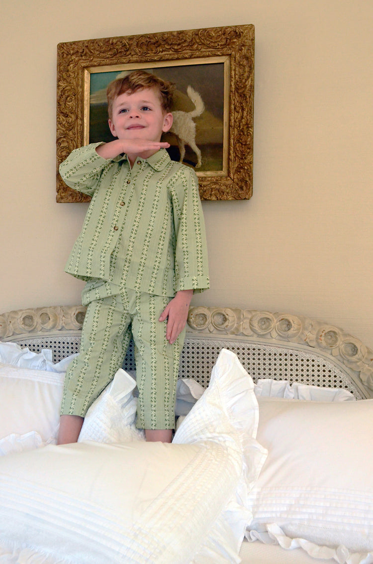 Playsuit in Ivy Stripe