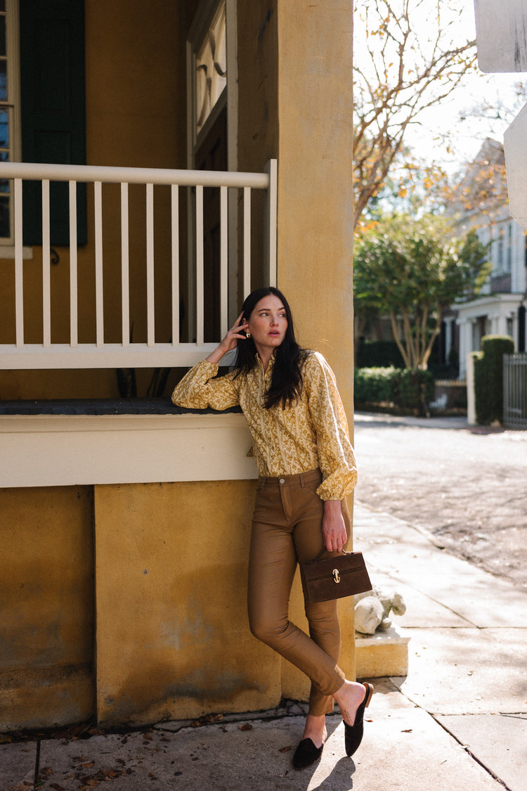 Bryce Top in Yellow Melograno Stripe