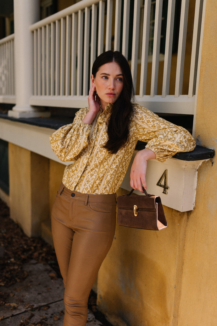 Bryce Top in Yellow Melograno Stripe