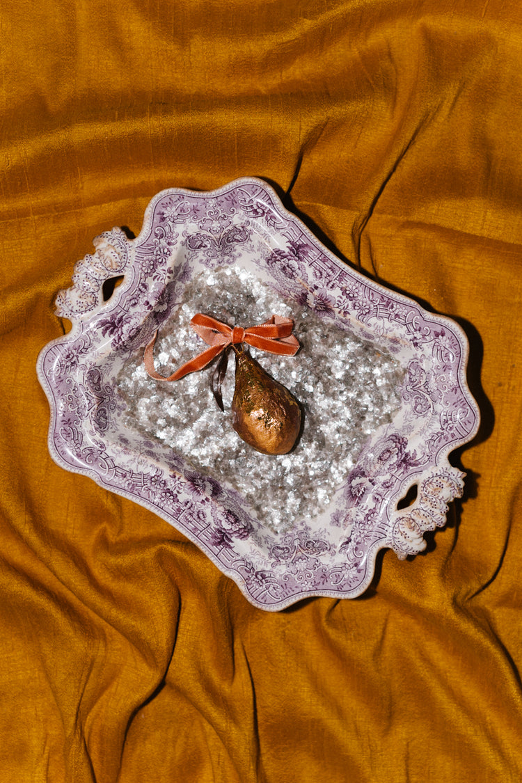 Pear Gilded Fruit Ornament