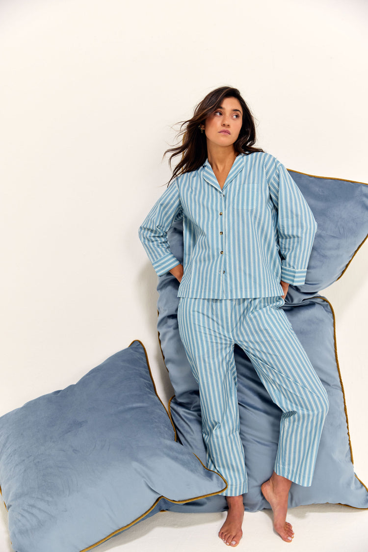 Pajamas in Sutton Heart Stripe