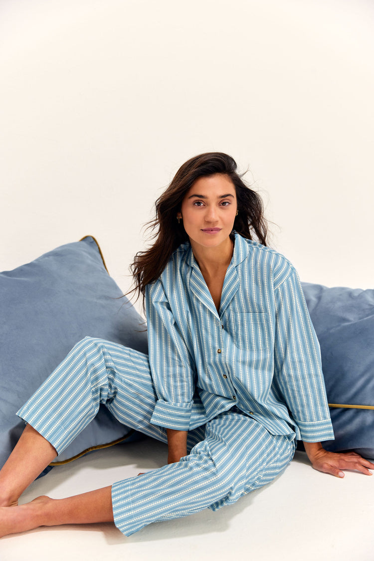 Pajamas in Sutton Heart Stripe