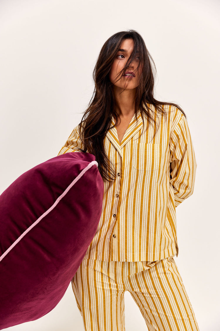 Pajamas in Remy Stripe Yellow