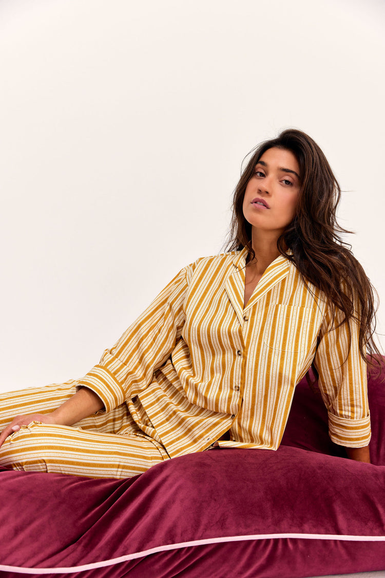 Pajamas in Remy Stripe Yellow