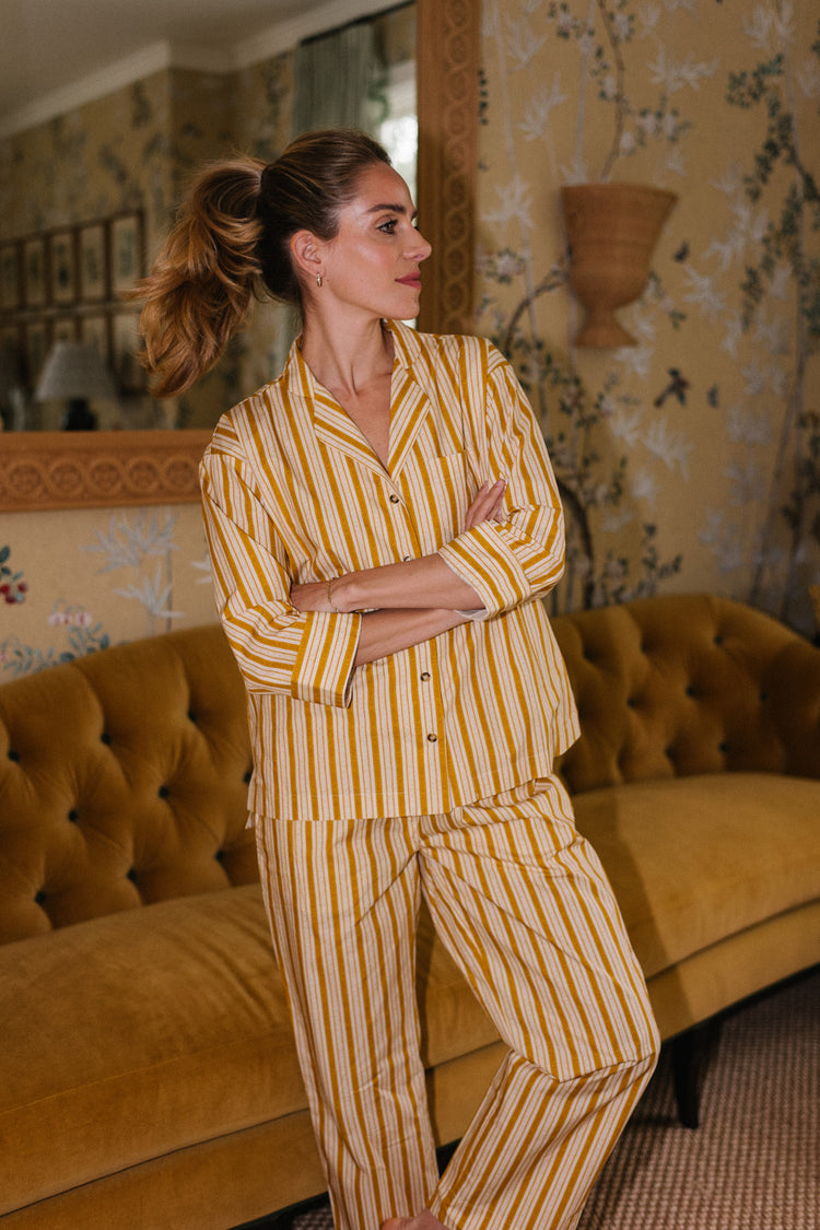 Pajamas in Remy Stripe Yellow
