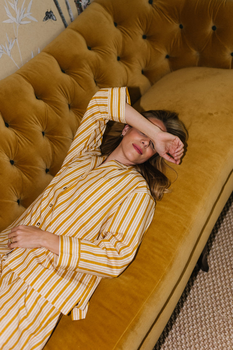 Pajamas in Remy Stripe Yellow