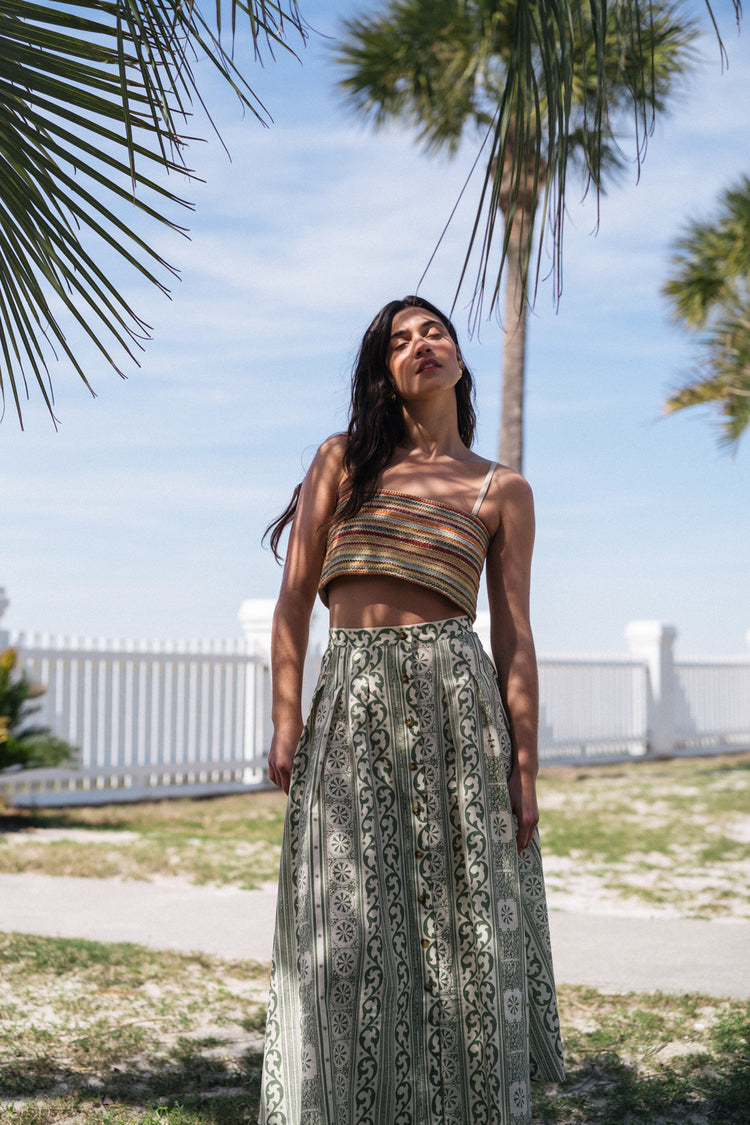 Briony Skirt in Allegra Bermuda