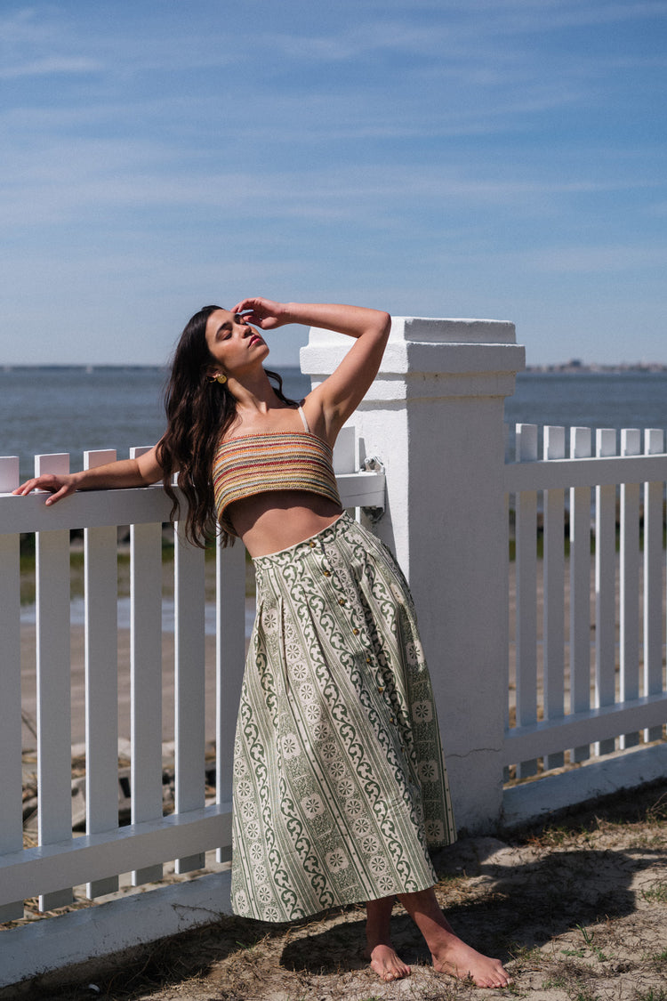 Briony Skirt in Allegra Bermuda