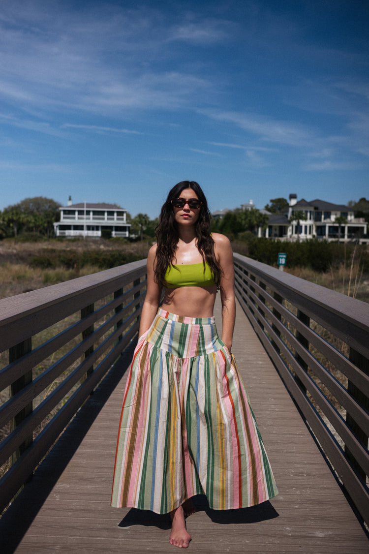 Iris Skirt in Dolce Stripe Iridian