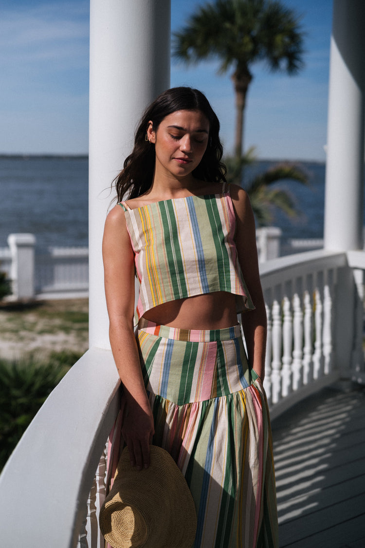 Hattie Top in Dolce Stripe Iridian