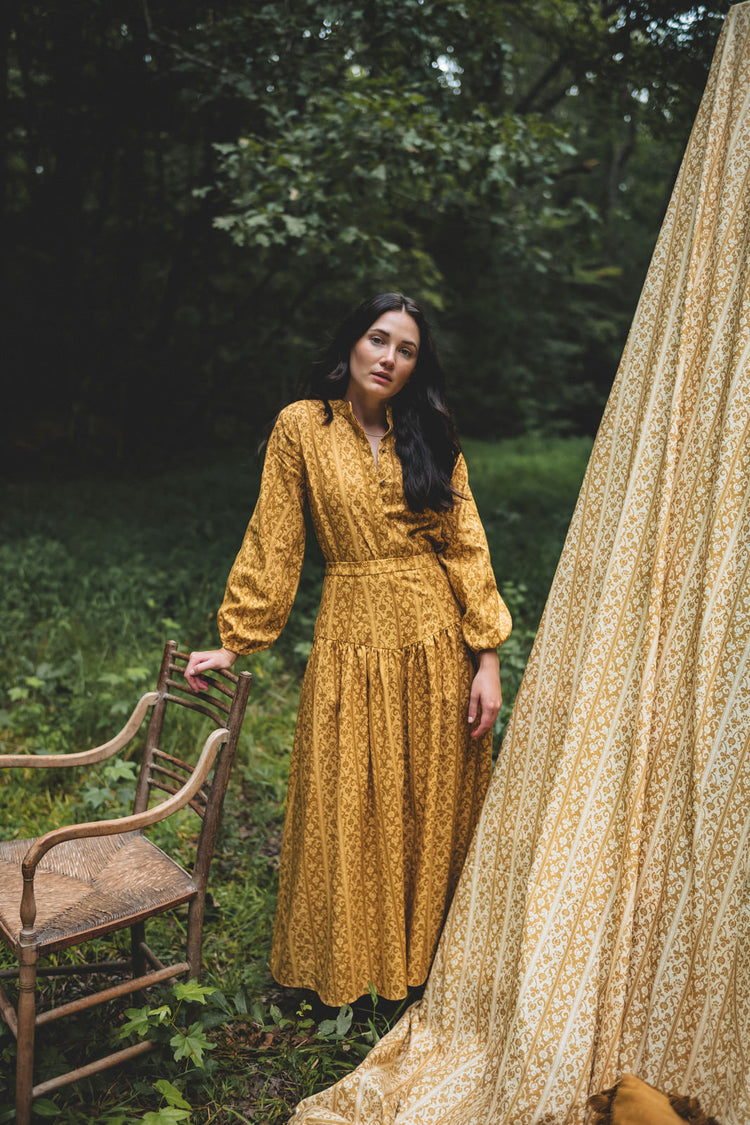 Bryce Top in Gold Melograno Stripe