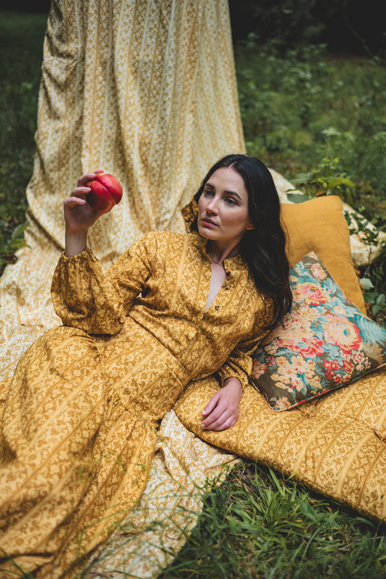 Bryce Top in Gold Melograno Stripe