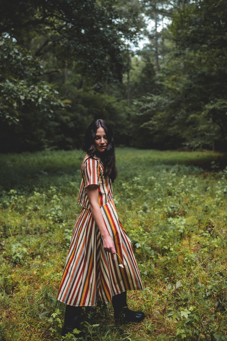 Birdie Top in Dolce Stripe