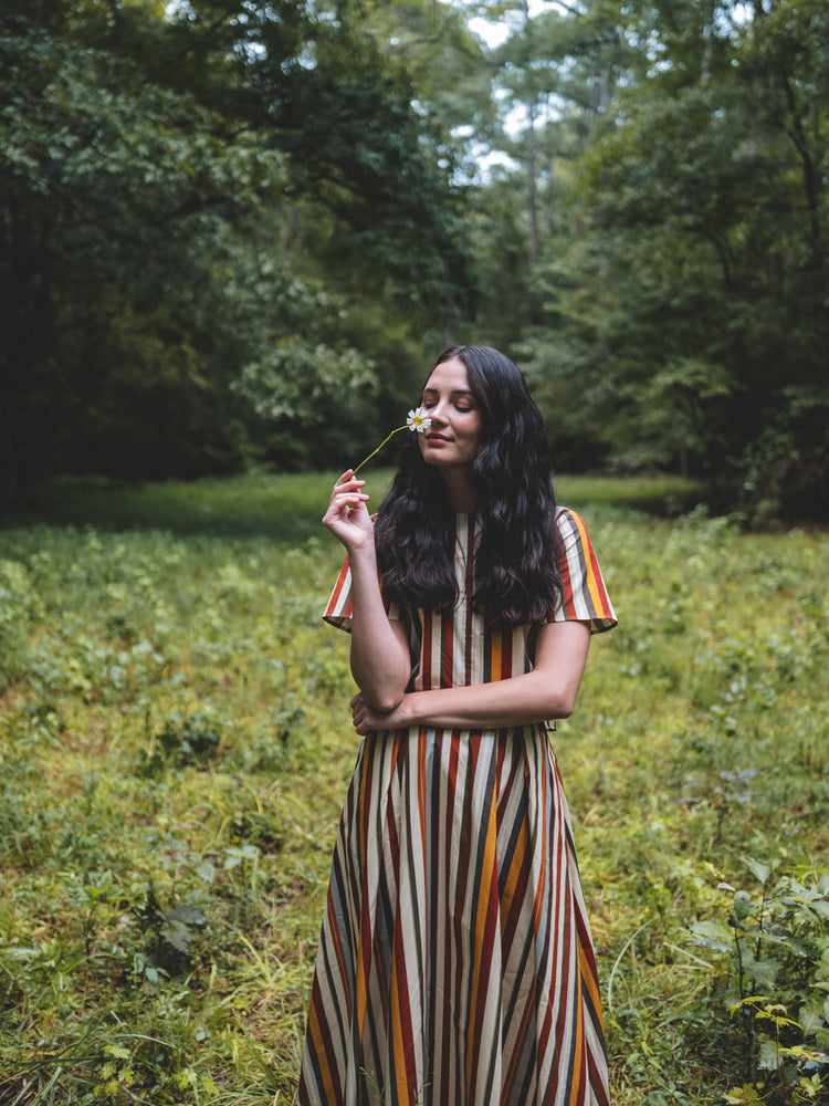Birdie Top in Dolce Stripe
