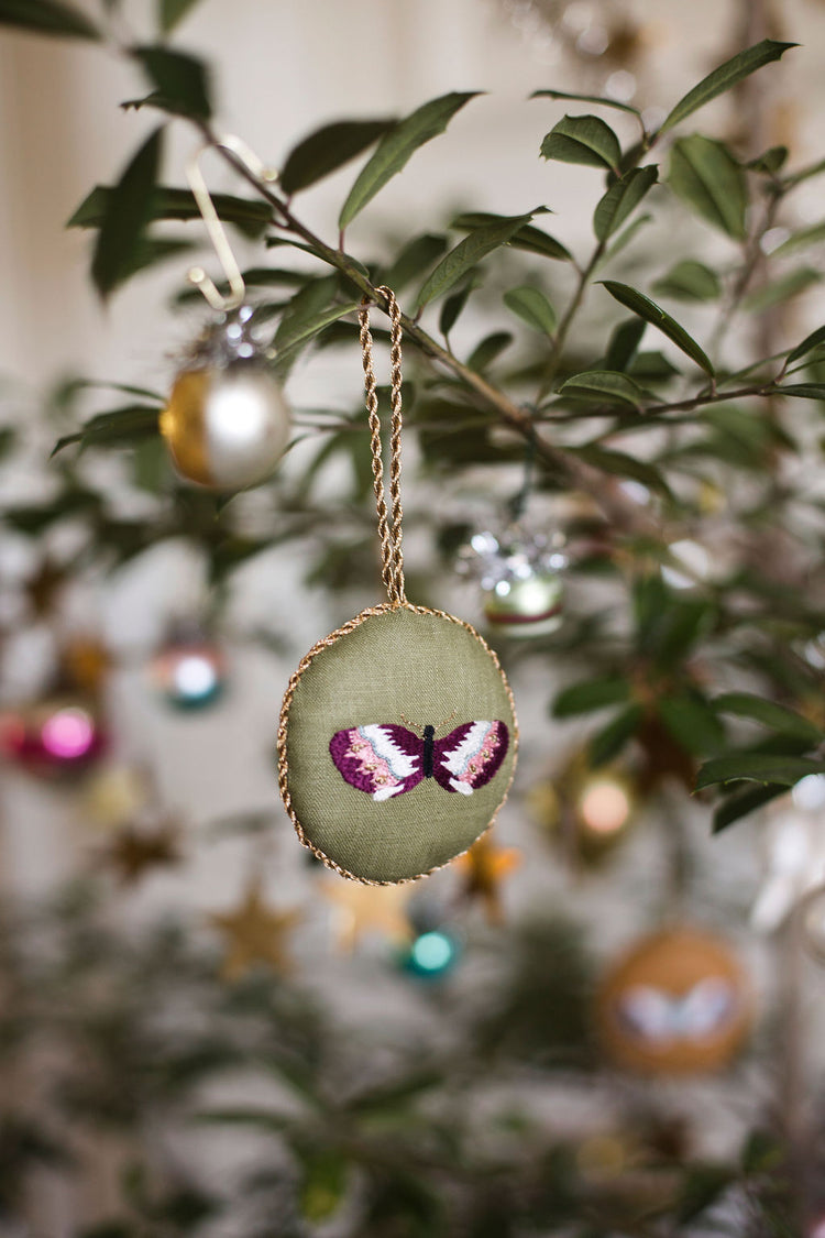 Astrid Ornament Set in Red and Green (2pc)
