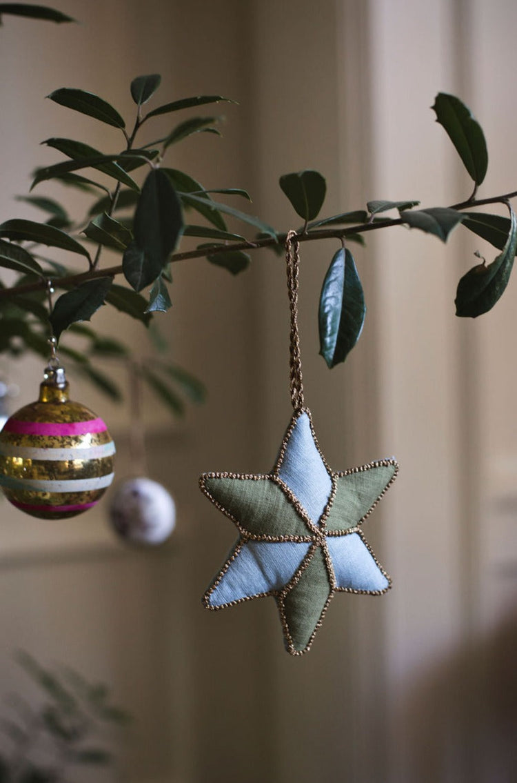 Allston Ornament in Blue and Green