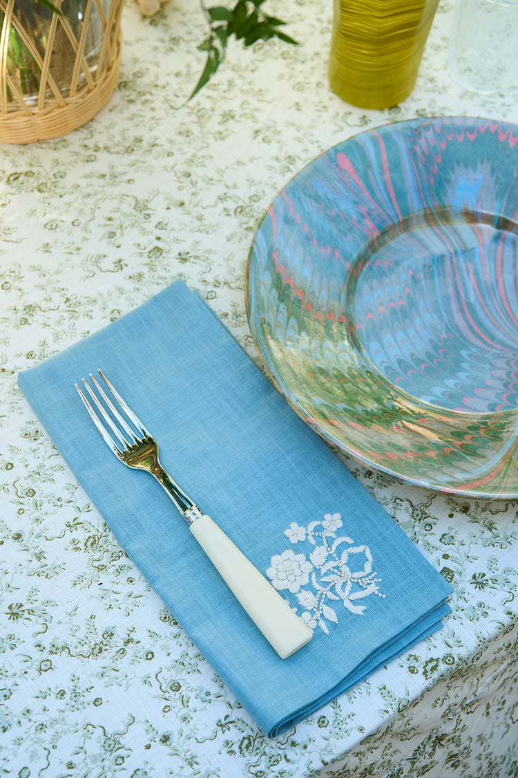 Set-of-Four Lindel Embroidered Napkins, French Blue
