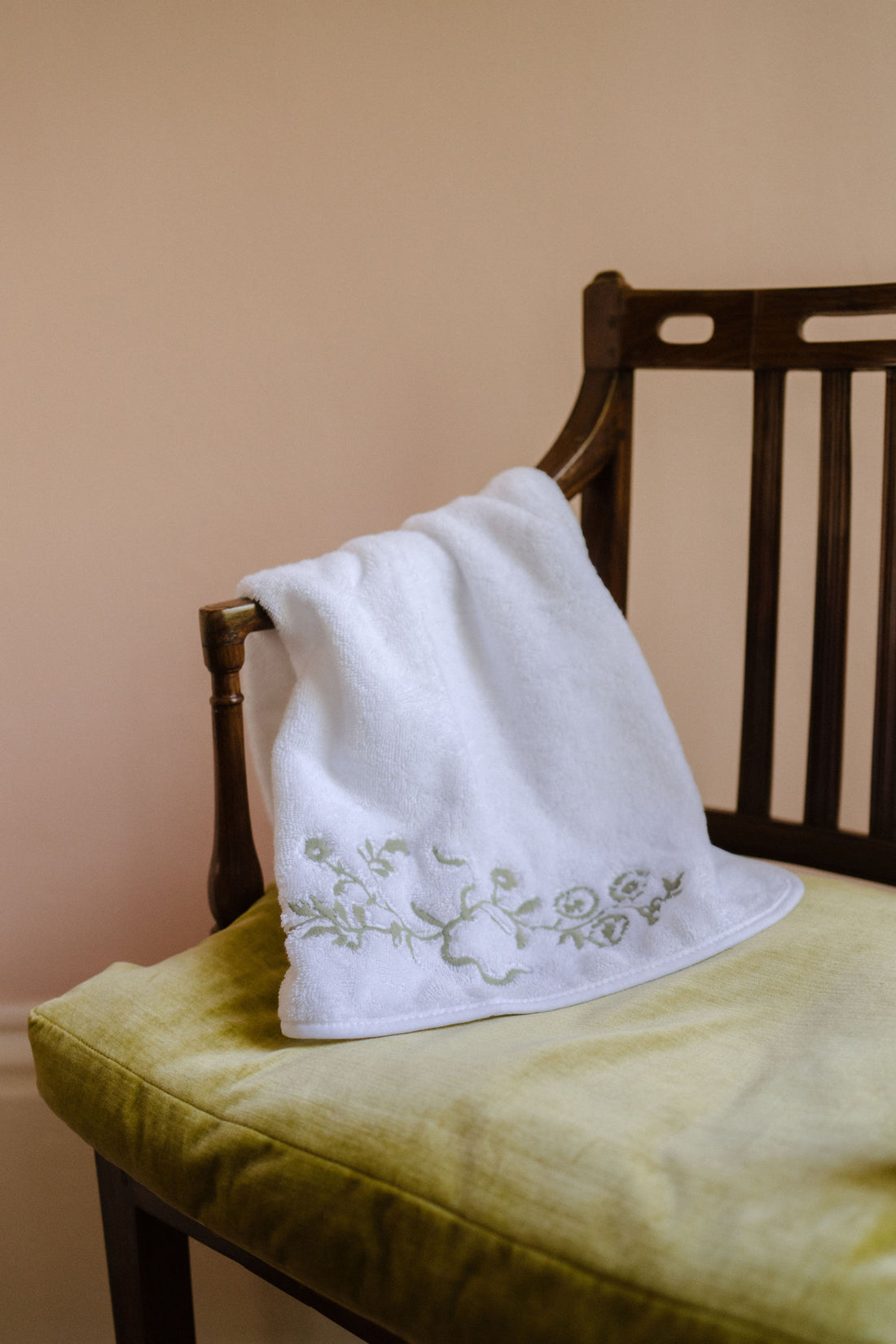 Floral Embroidered Hand Towels (pair)