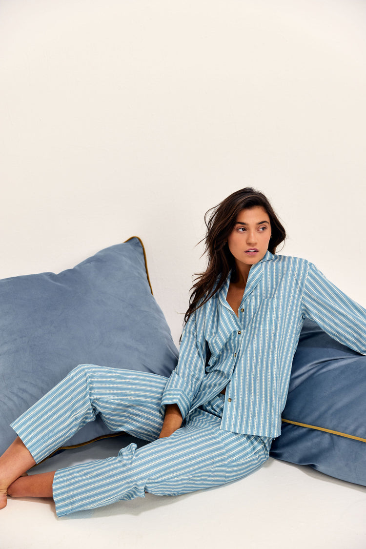Pajamas in Sutton Heart Stripe