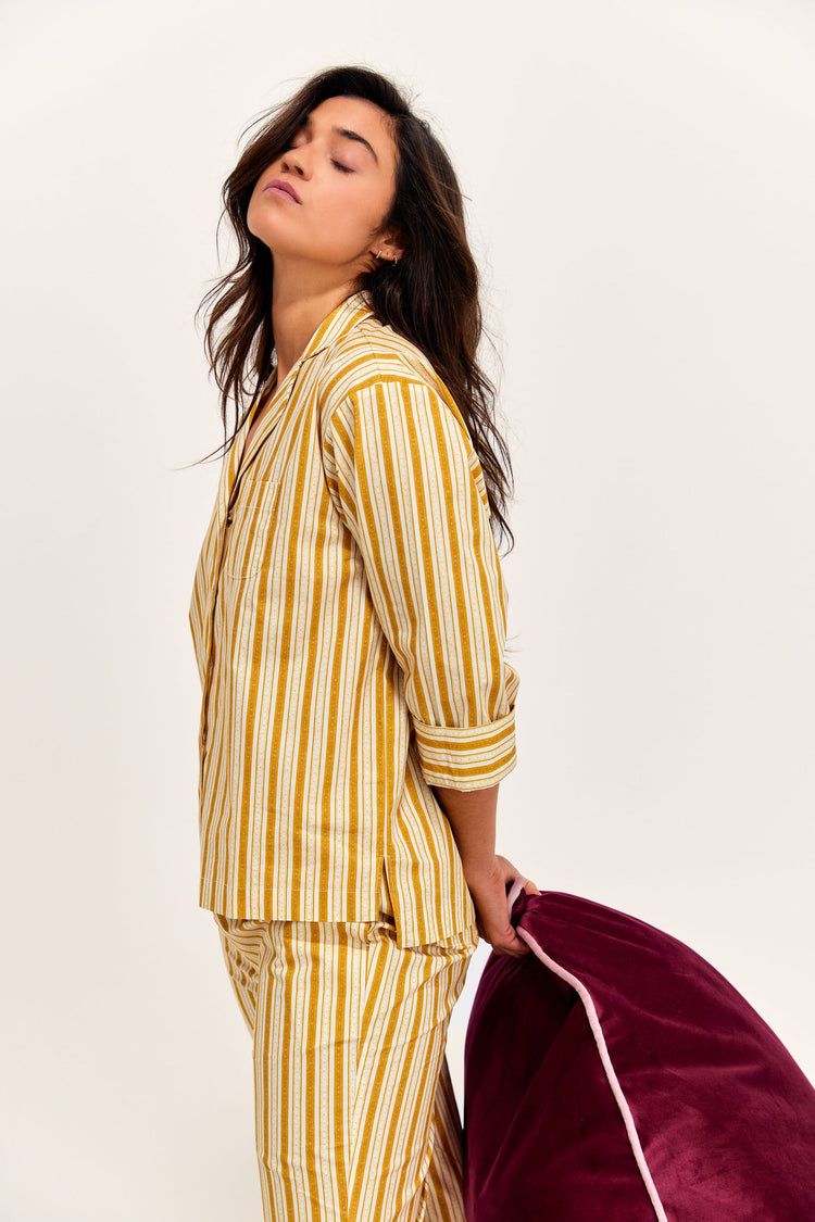 Pajamas in Remy Stripe Yellow