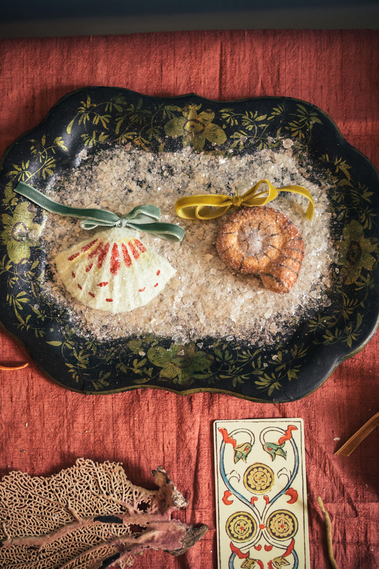 Scallop Gilded Shell Ornament in Vibrant