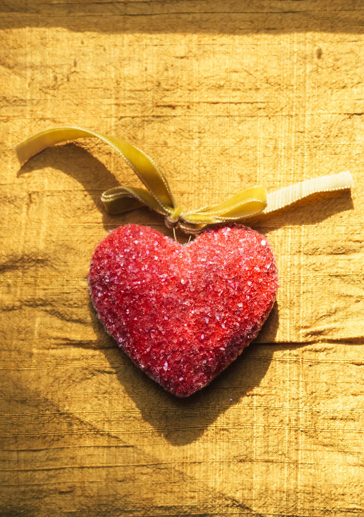 Heart Celestial Ornament in Red