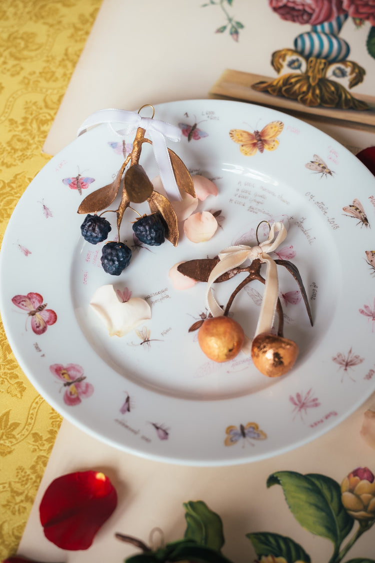 Cherry Gilded Fruit Ornament