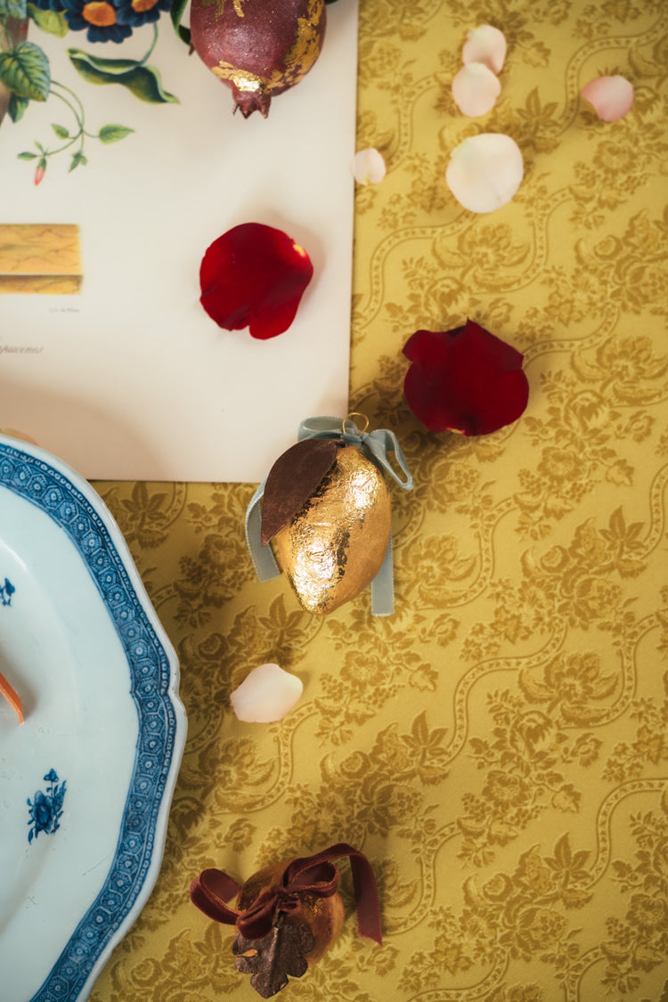 Lemon Gilded Fruit Ornament