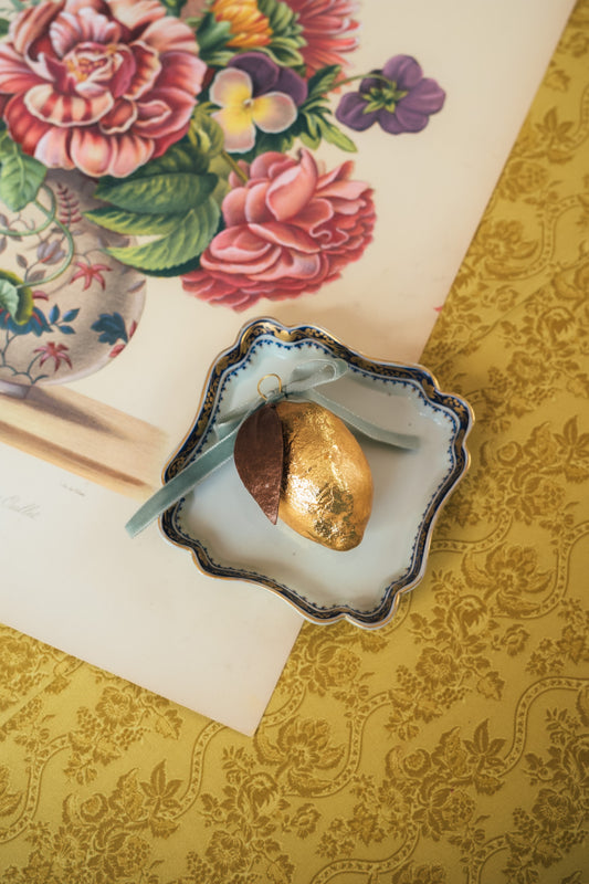 Lemon Gilded Fruit Ornament