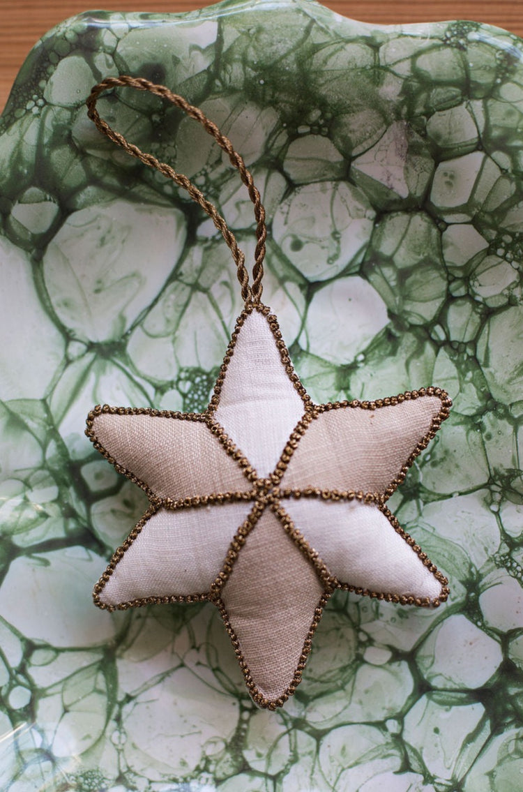 Allston Ornament  in Ivory and Cream
