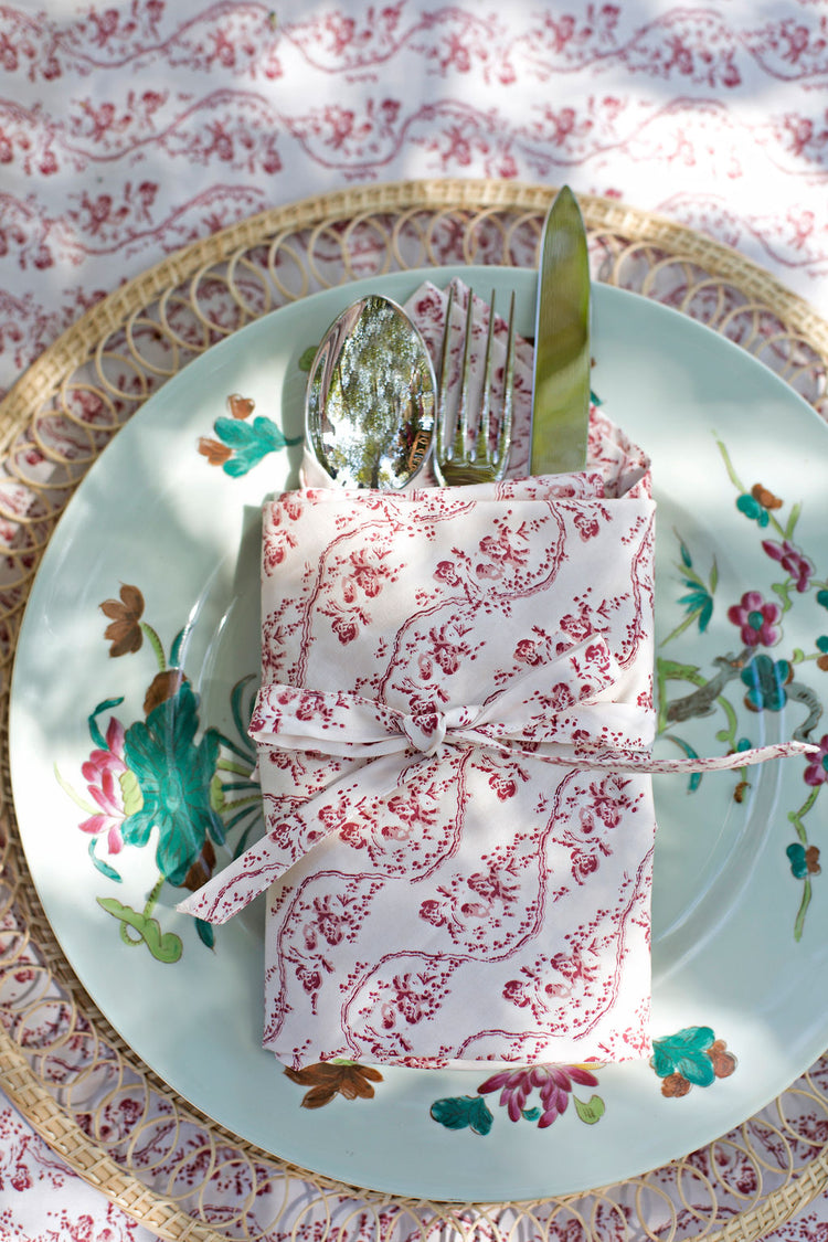 Set-of-Four Sibyl Napkins with Ties